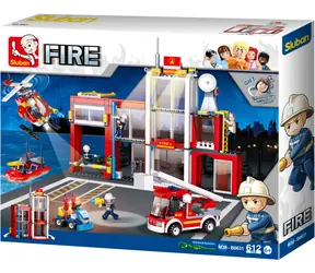 Sluban Firefighters M38-B0631 Hauptquartier / Lego - kompatibel / Anzahl der Figuren|Teile: 6|607 / ab 6 Jahren
