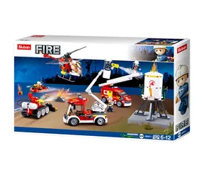 Sluban Firemen M38-B0811 Set Feuerwehreinheit / Lego - kompatibel / Anzahl der Figuren|Teile: 5|490 / ab 6 Jahren