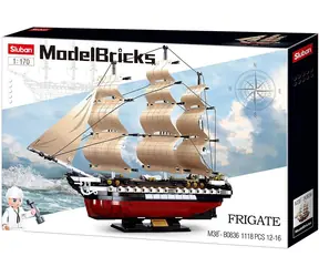 Sluban Model Bricks M38-B0836 Fregatte USS Constitution Kriegsschiff / Lego - kompatibel / Figuren | Teile: 1 | 1118