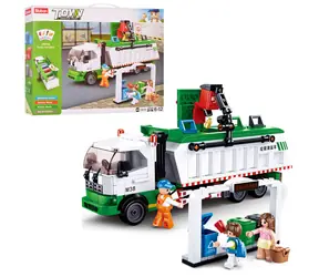 Sluban Town M38-B0780 Müll-Recycling-LKW + Kartenspiel / Lego - kompatibel / Figuren|Teile: 4|432 / ab 6 Jahren
