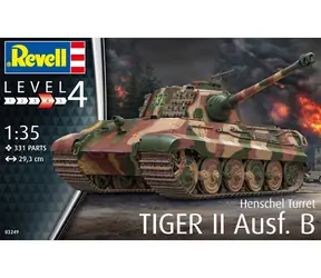Revell Tiger II Ausf. B / Plastikmodell / 1:35 / Anzahl Teile 331 / Schwierigkeit 4 / ab 12 Jahren