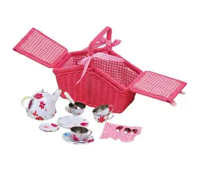 Small Foot Pink Picknickkorb mit Geschirr / ab 3 Jahren