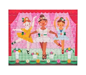 Petit Collage Doppelseitiges Puzzle 2 in 1 Ballerinas / 49 Teile / ab 4 Jahren