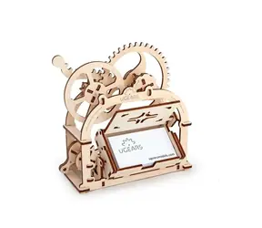 Ugears 3D-Mechanik-Puzzle aus Holz, Visitenkartenbox, ab 14 Jahren, 61 Teile, Schwierigkeitsgrad: einfach