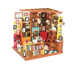 Robotime Miniaturhaus Bibliothek / ab 14 Jahren
