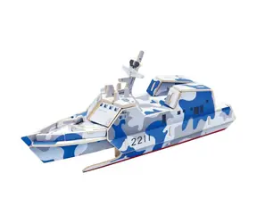 Robotime Holzpuzzle Angriffsschiff Typ 022 / ab 3 Jahren / 48 Teile / Schwierigkeit: niedrig