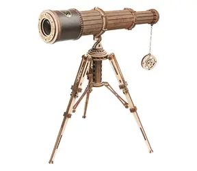 Robotime 3D mechanisches Holzpuzzle Piraten-Teleskop / ab 14 Jahren / 314 Teile / Schwierigkeit: mittel