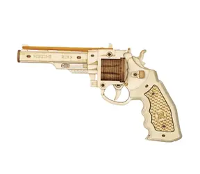 Robotime 3D-Mechanik-Puzzle aus Holz Revolver Corsac / ab 14 Jahren / 102 Teile / Schwierigkeit: niedrig