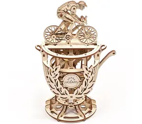 Ugears 3D-Holzpuzzle, selbstfahrender Radfahrer / ab 14 Jahren / 189 Teile / Schwierigkeit: mittel
