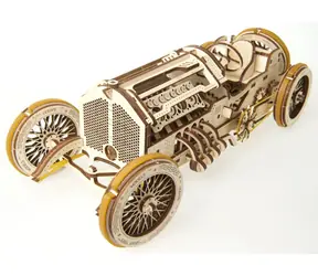 Ugears 3D-Holzpuzzle U9 Auto (Grand Prix) / ab 14 Jahren / 348 Teile / Schwierigkeit: hoch
