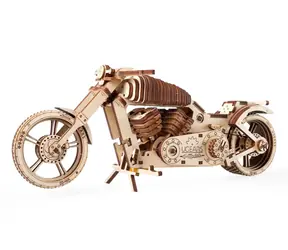 Ugears 3D mechanisches Holzpuzzle VM-02 Motorrad (Chopper) / ab 14 Jahren / 189 Teile / Schwierigkeit: mittel