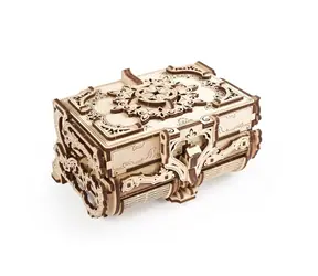 Ugears 3D-Mechanisches Holzpuzzle, antike Schmuckschatulle, ab 14 Jahren, 185 Teile, Schwierigkeitsgrad: Mittel