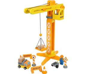 Small Foot Holzkran mit Zubehör / ab 3 Jahren
