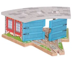Bigjigs Rail Dreifachdepot mit Toren / ab 3 Jahren