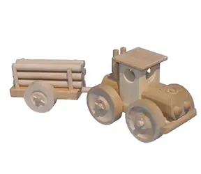 Ceeda Cavity Großer Traktor mit Naturholz / ab 3 Jahren