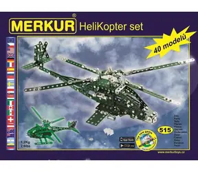 Merkur Hubschrauber-Set / 515 Teile / 40 Modelle / ab 6 Jahren