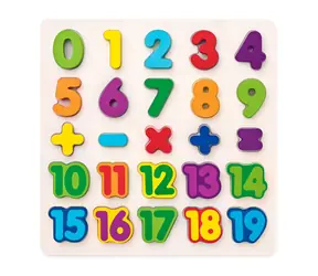 Woody Puzzle - Zahlen auf der Tafel / ab 3 Jahren