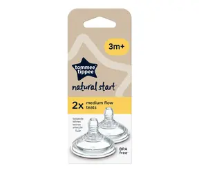 Tommee Tippee Ersatzsauger C2N, mittlerer Durchfluss, 2 Stück / ab 3 Monaten