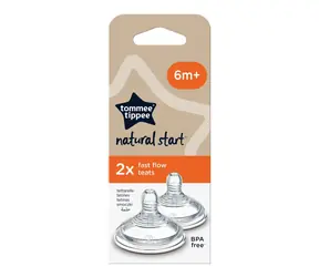 Tommee Tippee Ersatzsauger C2N mit schnellem Durchfluss, 2 Stück / ab 6 Monaten