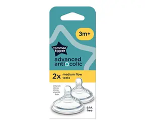 Tommee Tippee Ersatzsauger C2N ANTI-COLIC, mittlerer Durchfluss, 2 Stück / ab 3 Monaten