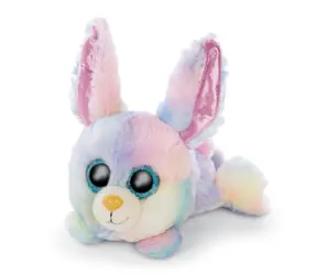 Nici Glubschis Plüschhase Rainbow Candy liegend 15 cm / ab 0 Monaten