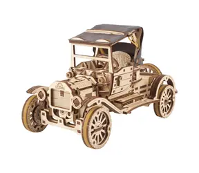 Ugears 3D mechanisches Holzpuzzle Historisches Auto UGR-T / ab 14 Jahren / 337 Teile / Schwierigkeit: hoch