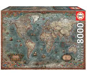 Educa Historische Weltkarte / 8000 Teile / aus 14 Jahren