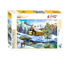 Brain Tree Puzzle Weihnachtslandschaft / 1000 Teile / ab 14 Jahren