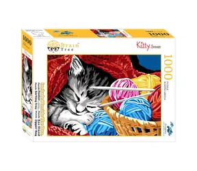 Brain Tree Puzzle Schlafendes Kätzchen / 1000 Teile / ab 14 Jahren