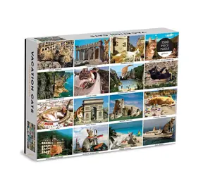 Galison Puzzle Katzen im Urlaub / 1500 Teile / ab 8 Jahren