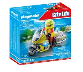 Playmobil City Life 71205 Rettungsmotorrad mit Blinklicht / Anzahl Teile: 20 / ab 4 Jahren 
