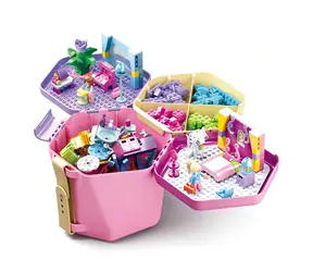 Sluban Bucket Bricks M38-B0830 Eimer mit Würfeln rosa / Stückzahl|Figuren: 2|348 / ab 4 Jahren