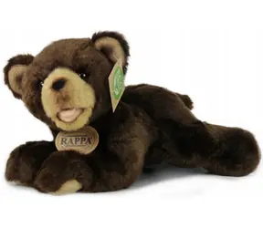 Rappa Plüschbär dunkelbraun liegend 24 cm / UMWELTFREUNDLICH / ab 0 Monaten