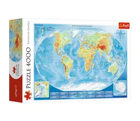 Trefl - Puzzle - Große Weltkarte / 4000 Teile / 136 x 96 cm 