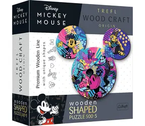 Trefl Wood Craft Origin - Puzzle - Mickey Mouse / 505 Teile / 44,6 x 37,5 cm 