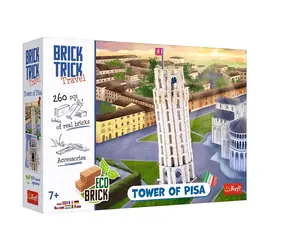 Trefl 3D Puzzle Brick Trick Travel - Schiefer Turm von Pisa / 260 Teile / Empfohlenes Alter: ab 7 Jahren