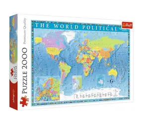 Trefl - Puzzle - Politische Weltkarte / 2000 Teile / 96 x 68 cm / ab 12 Jahren