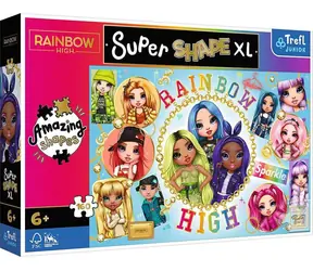 Trefl - Puzzle - Puzzle Super Shape XL Puppen Rainbow High / 160 Teile / 60 x 40 cm / Alter 6+