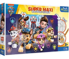 Trefl Primo - Puzzle - Doppelseitiges Puzzle Paw Patrol: Neue Herausforderung / 24 Teile / 60 x 40 cm / Alter 3+