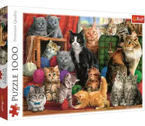 Trefl - Puzzle - Katzentreffen / 1000 Teile / 68,3 x 48 cm / Alter 12+