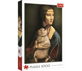 Trefl - Puzzle - Dame mit Katze / 1000 Teile / 68,3 x 48 cm / ab 12 Jahren