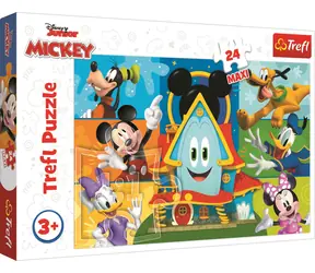 Trefl - Puzzle - Mickey's Club: Mickey Mouse und Freunde MAXI / 24 Teile / 60 x 40 cm / ab 3 Jahren