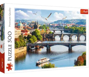 Trefl - Puzzle - Prager Brücken - Tschechisch Republik / 500 Teile / 48 x 34 cm / ab 10 Jahren