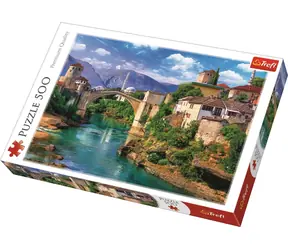 Trefl - Puzzle - Alte Brücke in Mostar, Bosnien und Herzegowina / 500 Teile / 48 x 34 cm / Alter 10+