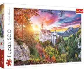 Trefl - Puzzle - Blick auf Schloss Neuschwanstein Deutschland / 500 Teile / 48 x 34 cm / ab 10 Jahren
