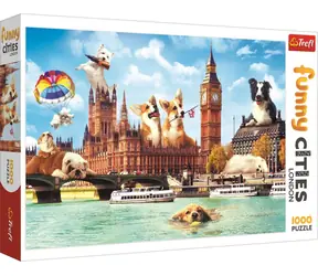 Trefl - Puzzle - Lustige Städte: Hunde in London / 1000 Teile / 68,3 x 48 cm / ab 12 Jahren