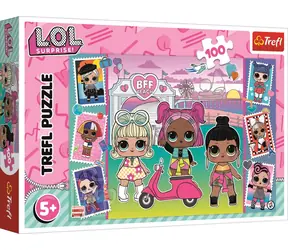 Trefl - Puzzle - LOL Surprise: Fotos von Puppen / 100 Teile / 41 x 27,5 cm / Alter 5+