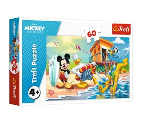 Trefl - Puzzle - Mickey Mouse: am Strand / 60 Teile / 33 x 22 cm / ab 4 Jahren