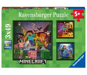 Ravensburger - Puzzle - Minecraft-Biome / 3x49 Teile / ab 5 Jahren