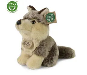 Rappa Plüschwolf sitzend 18 cm / UMWELTFREUNDLICH / ab 0 Monaten